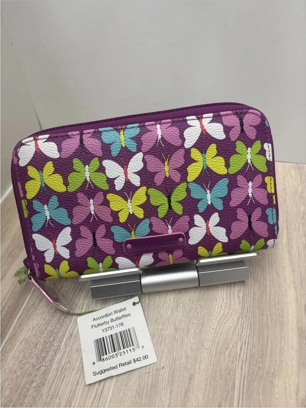 NWT Vera Bradley Flutterby Classic Wallet - Picture 3 of 5